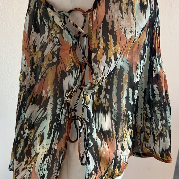 RVCA Flowy Sheer Beach Top - Picture 3 of 6